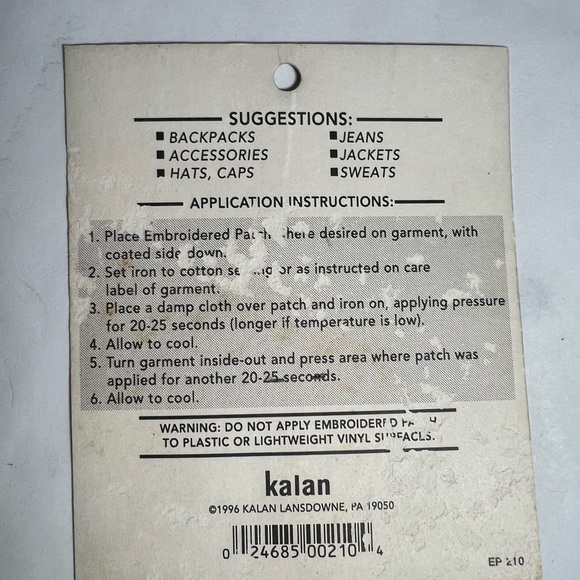 Vintage Kalan Freak Embroidered Iron-On patch 90s Y2K - Picture 2 of 2